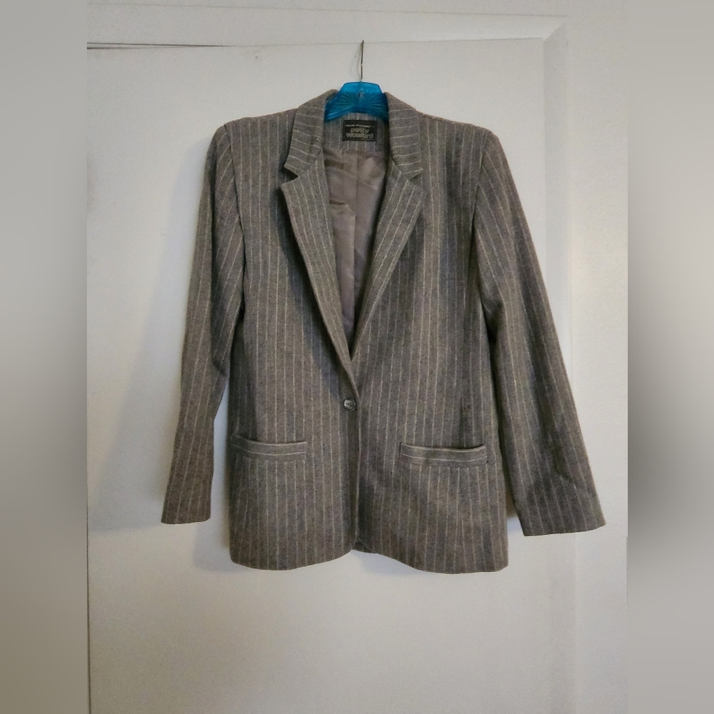 Gray Pin Striped Blazer